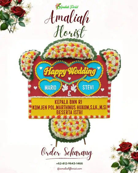 Papan Bunga Pernikahan Gugul